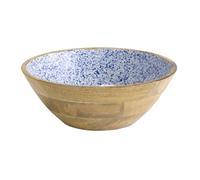 APS 1054 - Cuenco de madera de mango, revestimiento de resina epoxi interior, diámetro 30 cm, 3 litros, frutero, ensaladera, cuenco