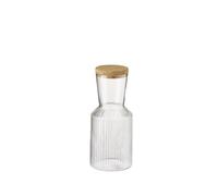APS 10725 Lines - Jarra de cristal (0,5 L, diámetro de 9 m, altura de 19,5 cm, tapa de corcho)