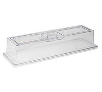 APS 11044 GN - Cubierta protectora para bandejas GN 2/4 (53 x 16,2 cm, 10,5 cm, plástico transparente, prácticamente irrompible, sin bandeja)