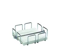 APS 11763 Servilletero Metálico Plata, 19 x 19 x 6.5 cm