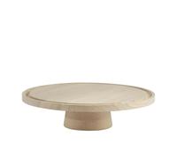 APS 14095 Bandeja para servir y tartas VALO - Madera de roble aceitada, Ø 32 cm, alt.: 8,5 cm, soporte