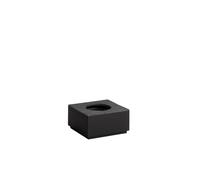 APS 14170 GN 1/6 Nevera portátil -VALO-, 17,6 x 16,2 cm, alt.: 9 cm, caja de madera de roble, negra, acumulador de frío de PE, inserto de EPP, placa de pizarra natural con abertura de Ø 10,5 cm