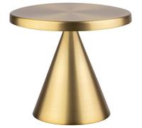 APS 17102 Lámpara de mesa «CONE MINI», luz de pilas recargables, in stación de carga, cable de carga USB y mando a distancia, altura 11,5 cm, dorado