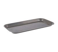 APS 30130 - Bandeja para servir y decorar (26 x 13,5 cm, altura de 1,5 cm), diseño vintage de acero inoxidable envejecido