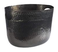 APS 30207 - Cesta para pan y fruta (metal, 21 x 16,5 cm), color negro