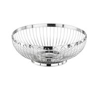 APS 30230 - Cesta de acero inoxidable pulido para pan o fruta, diámetro 25,5 x 9,5 cm