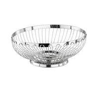 APS 30240 - Cesta ovalada para pan o fruta (acero inoxidable pulido, 24 x 19 x 8,5 cm)