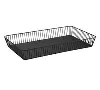 APS 30414 GN Urban 1/1 Cesta de metal negro con patas antideslizantes, 53 x 32,5 cm, altura 7,5 cm