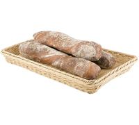 APS 40220 Cesta, GN 1/1, 53 x 32,5 cm, altura 6,5 cm, con alambre de acero inoxidable en el borde, polipropileno, color beige