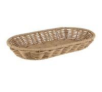 APS 40342 Cove - Cesta ovalada de mimbre (28 x 16 cm, altura 4 cm), color beige