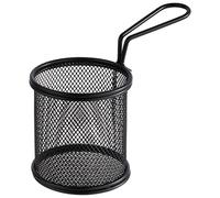 APS 40625 SNACKHOLDER - Cesta para aperitivos (acero inoxidable, diámetro de 9 cm), color negro