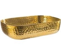 APS 40693 - Cuenco (23 x 15,5 cm, altura: 6 cm, aluminio, acabado dorado)