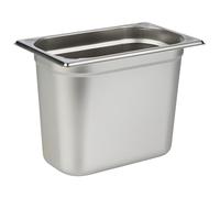 APS 81408 GN 1/4 Contenedor, acero inoxidable, 26,5 x 16,2 cm, profundidad 200 mm, 5,5 litros