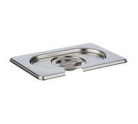 APS 81595 GN 1/9 - Tapa con orificio para cucharas (acero inoxidable, cromo-níquel, 105 x 175 x 25 mm)