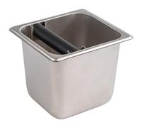APS 81611 GN recipiente knock-off 1/6, recipiente knock-off, acero inoxidable, 17,6 x 16,2 cm, altura 15 cm, 2,4 litros, base antideslizante