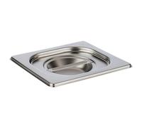 APS 81695 GN 1/6 - Tapa sin orificio para cuchara (acero inoxidable, 176 x 162 mm)