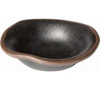 APS 84108 Marone melamina cuenco rústico, 115 mm x 30 mm de diámetro, 4.5 "x 1.25, Color Negro