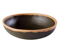 APS 84574 Plato/Tazón CROCKER, Ø 16,5 cm, altura 4 cm, 0,5 litros, melamina, marrón con borde marrón claro