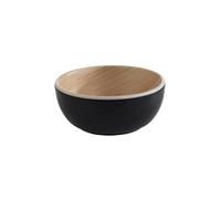 APS 84931 FRIDA - Cuenco (8,5 cm de diámetro, 3,5 cm de altura, melamina, aspecto de madera), color negro