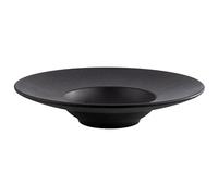 APS 85098 Plato de melamina NERO, plato para servir varios alimentos, Ø 29 cm