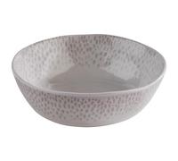 APS 85321 Footmark - Cuenco (18 cm de diámetro, 5,5 cm de altura, 0,6 L, melamina, decoración), color blanco y gris