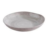 APS 85322 Bol/plato FOOTMARK, plato hondo, Ø 24 cm, altura 4 cm, melamina, decorado, blanco-gris