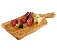APS 876 OLIVE - Tabla de servir de madera (25 x 16 x 1,5 cm, 8 cm mango)