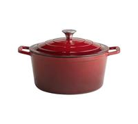 APS 88306 Cacerola con tapa "5 STARS", cazuela de hierro fundido, apta para inducción, resistente al horno, incl. soporte para tapa, Ø 28 cm, 6 litros, antracita