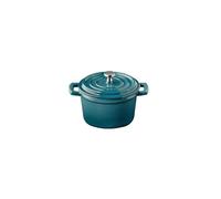APS 88332 Mini olla con tapa 5 STARS - Hierro fundido esmaltado, 0,35 litros, turquesa, apta para inducción