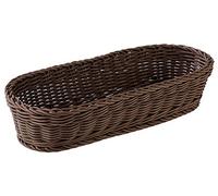 APS Baguette cesta, ovalada de polipropileno, Moca, 40 x 16 x 8 cm