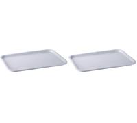 APS Bandeja Fast Food, Bandeja irrompible y Apta para el lavavajillas, Made in Germany, 35 x 27 cm, Altura 2 cm, Gris (Paquete de 2)
