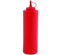 APS - Botella Rojo Aprox. 7 cm de diámetro, Altura de 24 cm Aprox. 700 ml, Polyethylene con Tapa de Rosca para lavavajillas.