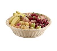 APS büfett de cesta-alrededor de 39cm de diámetro aprox., altura 10cm Ratán/polipropileno, irrompible Lavavajillas resistente al agua, Natural, apilable