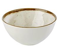 APS Carcasa - Stone tipo de melamina Diámetro de 15 cm, altura: 7,5 cm, 0,6 l), diseño de interior:, color blanco, borde: Marrón