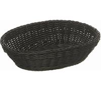 APS Cesta Ovalada, Polipropileno, Negro, 25 x 19 cm, h: 6,5 cm