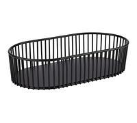 APS Cesta Urban de 29 x 16 cm, altura: 7 cm, ovalada, metal, color negro