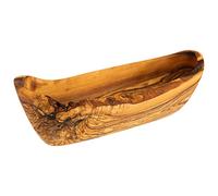 APS Cuenco - 25 x 8,5 cm, altura: 7,5 cm de madera de olivo 0,4 litros (cada pieza es única. El tamaño, la forma, el color y las vetas pueden variar)