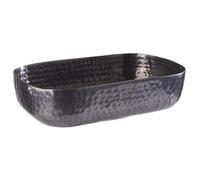 APS Cuenco de aluminio con superficie de metal martillado para alimentos fríos y calientes, 23,0 x 15,5 cm, 1,4 l.