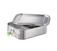 APS Fiambrera de acero inoxidable duradera de 1400ml in ivisor/caja de almacenamiento de alimentos a prueba de fugas/caja bento para niños, ocio y adultos/lonchera grande