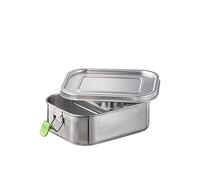 APS Fiambrera de acero inoxidable duradera de alta calidad 800 ml, incluye divisor/caja de almacenamiento de alimentos a prueba de fugas/caja bento para niños, ocio y adultos/fiambrera pequeña