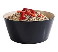 APS Frida - Cuenco de melamina (22 cm de diámetro, 10,5 cm de altura, para 2,2 litros), color beige y negro