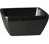 APS GF133 melamina cuenco cuadrado, 9 cm tema longitud, Pure negro