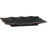APS gk838 Marone melamina bandeja ondulado, 225 mm x 150 mm), color negro