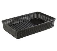 APS GN 1/1 - Cesta de polipropileno, negro, 53 x 32,5 x 10 cm