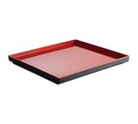 APS GN 1/2 bandeja - Asia Plus de melamina 32,5 x 26,5 x 3 cm, interior: Blanco, brillante, Exterior: blanco, mate