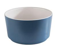 APS Happy Buffet - Cuenco redondo (melamina, diámetro 13,0 cm, altura 7 cm, capacidad 0,6 L), color blanco y azul