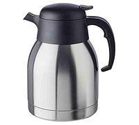 APS Jarra de vacío clásica de 1,5 litros con Tapa roscada de 14 cm de diámetro, 19 cm de Altura, Acero Inoxidable de Doble Pared, para Bebidas frías y Calientes.