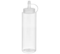 APS Juego de 6 botellas de 5 cm de diámetro, altura: 18 cm, polietileno de 260 ml, transparente con tapa de rosca con tapa de cierre. Apertura de relleno: 3 cm de diámetro