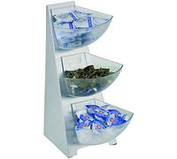 APS Multirack, estante de cocina, estante, almacenamiento de porciones, dispensador de porciones, dispensador, acero inoxidable 18/0, volumen por granel, 1 litro de contenido, 3 niveles