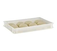 APS Recipiente para pasta de pizza apilable, capacidad de 14 litros, tamaño interior de 56,5 x 36,5 cm, para mantener frescos y fermentados profesionales